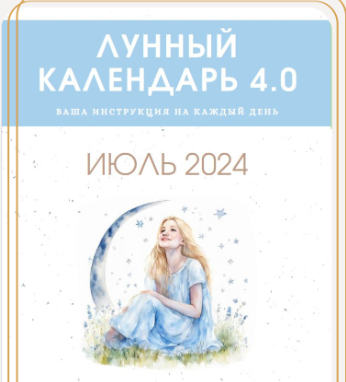 слив [mama.astro] Лунный календарь 4.0. Ваша инструкция на каждый день (Июль 2024)